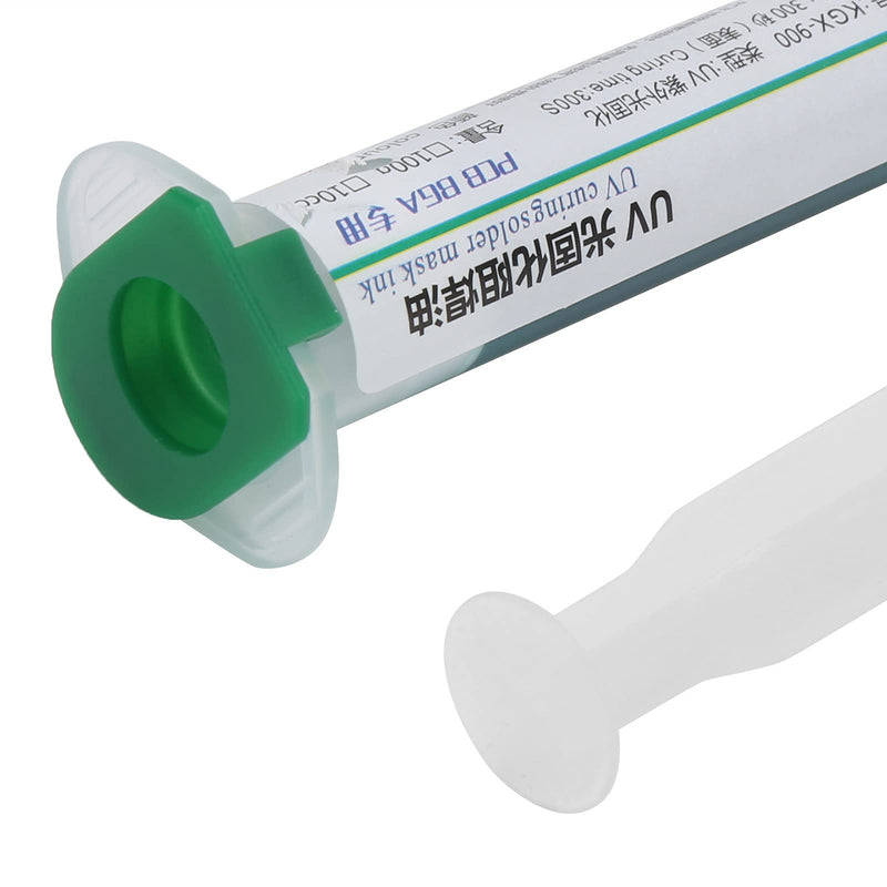 UV Curing Solder Stop Ink KGX-900 Green (10cc) with Print Needle, PCB Circuit Board Insulation Protective Varnish