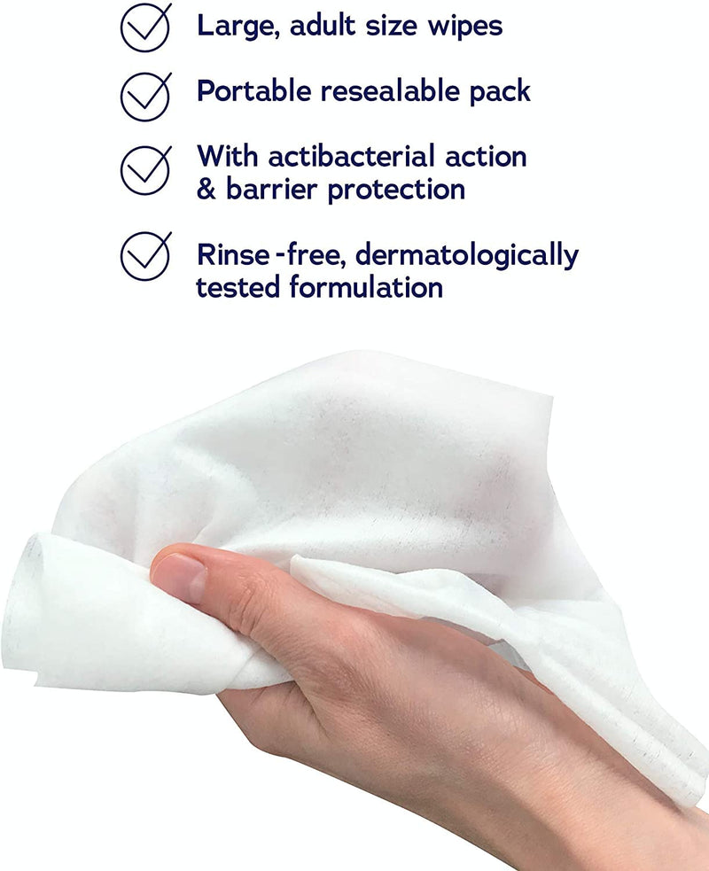 DYMACARE 5 in 1 Continence Care Wipes | Adult Premium Incontinence Wet Wipes, Scented and Moistened Personal Skin Cleansing Cloths with Barrier Protection | 3 Packs