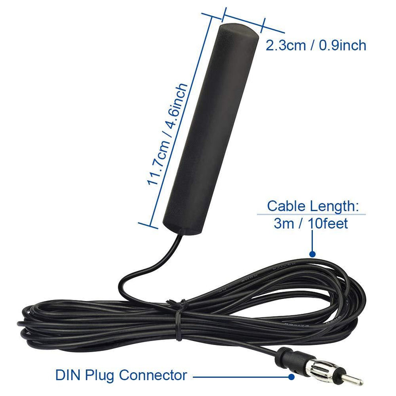 Bingfu Car Antenna Car Stereo FM AM Radio Antenna Car Adhesive Mount Hidden Patch Antenna for Vehicle Truck SUV Car Stereo in Dash Head Unit CD Media Receiver Player Audio HD Radio Tuner Amplifier Hidden Antenna