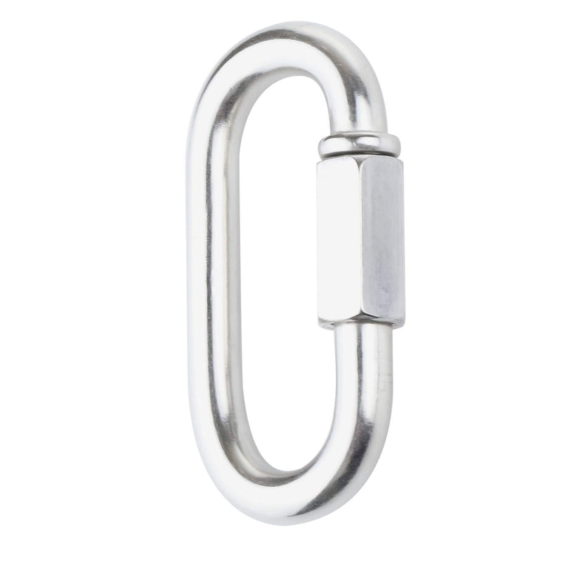 IEBUOBO 304 Stainless Steel Quick Links D Shape Locking Quick Chain Repair Links M5 3/16 inch Pack of 15