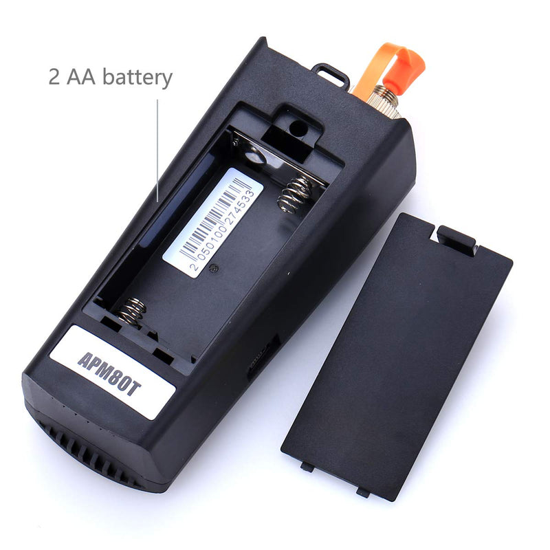 FTTH Handheld Optical Power Multi-Meter High Precision APM80T -70~+6 Miniature Fiber Cable Tester Measuring Wavelength 850/980/1300/1310/1490/1550 for Optical Fiber Communication Engineering