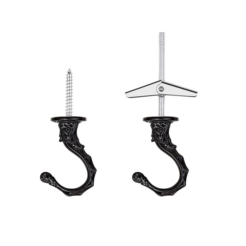 ECUDIS Swag Light Kit, Lamp Parts Chandelier Light Fixture Chain Swag Kit Includes 12 Ft Chain, 15 Ft Cord with Switch, 2 Swag Hooks and Mounting Hardware, Oil Rubbed Bronze Black Finish