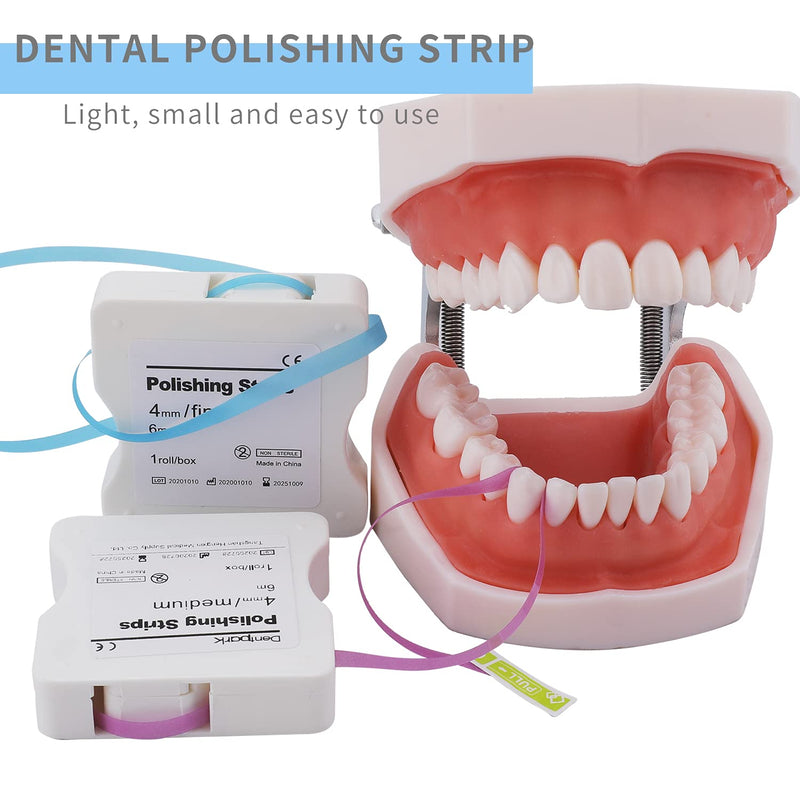faruijie Dental Polishing Strip - Dental File for Teeth Sanding Grinding Deep Teeth Cleaning Tool Teeth Abrasive Finishing Strip Dental Care 4mm x 6M 1Roll Roll-Blue