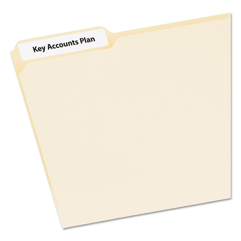 Avery EcoFriendly File Folder Labels, 2/3" x 3-7/16", 1500 Labels, Permanent Adhesive, White (45366)