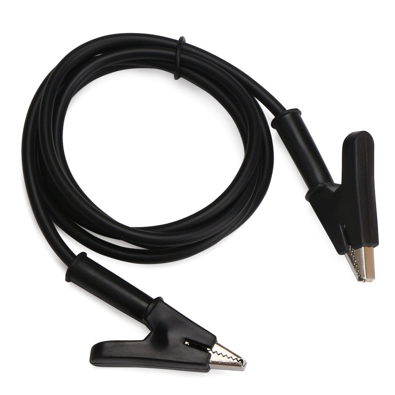 Dual Ended Alligator Clips Test Lead Black&Red 15A 39.3 Inches Test Cable Soft PVC Crocodile clips Testing Wire with Protective Jack Copper Clamps for Testing Current