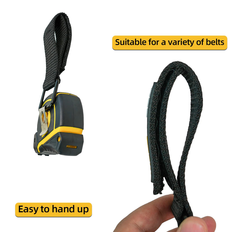 MELOTOUGH 2 Pcs Tape Measure Holder Tool Belt Loop Belt Clip Drill Impact Tool Holster - for Tape Measure, Drills, Clipped Tools…