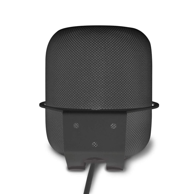 Wall Mount Compatible HomePod, ALLICAVER Sturdy Metal Made Mount Stand Holder Compatible HomePod Smart Speaker. (Black) black