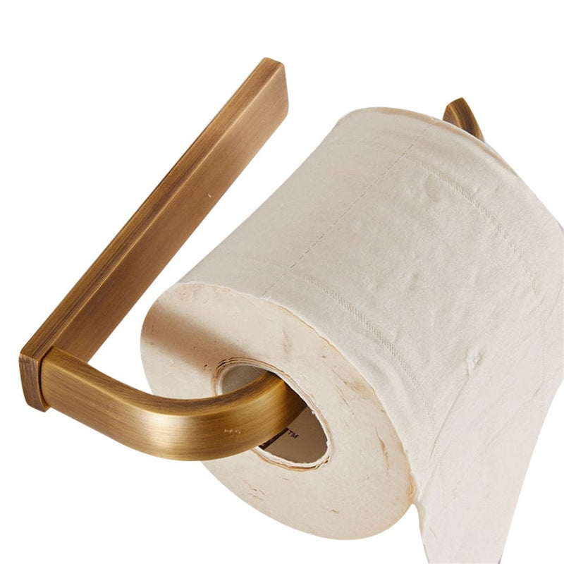 BigBig Home Brass Toilet Paper Holder Towel Holder, Bathroom Hardware Set Antique Tissue Roll Holder and Hand Towel Ring Wall Mounted 2-Piece Antique Brass Finish
