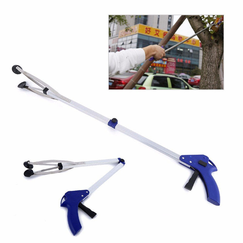 Foldable Reacher Grabber, Aluminium Alloy Long Arm Folding Helping Hand Trash Litter Picker Suction Cup Grabber Reach Pick-Up Tool Mobility Grip Hand Aid By Rely2016
