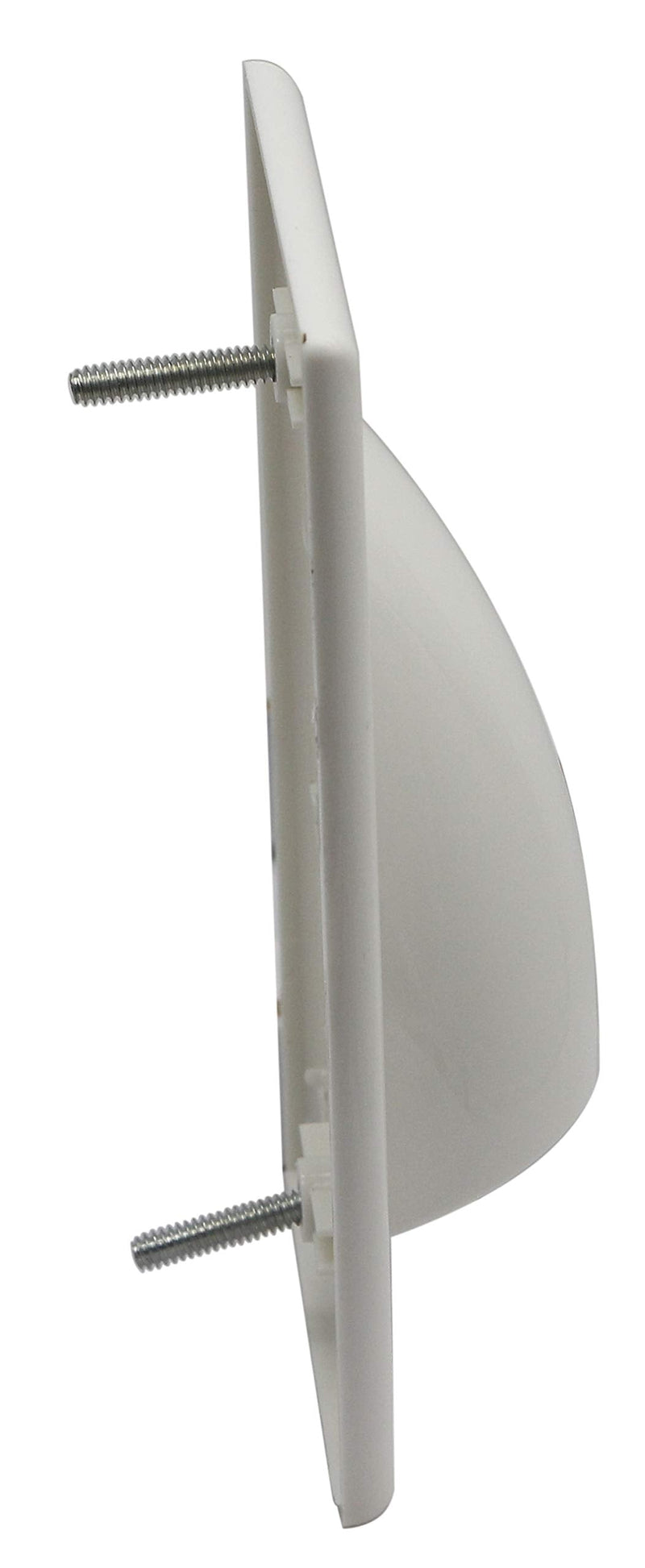 zdyCGTime Bulk Nose Faceplate Wall Plate for Cabling 1 Gang Cable Plate Internal Management Convex Audio Video Cable Pass Through Nose Plate White (2 Pack)