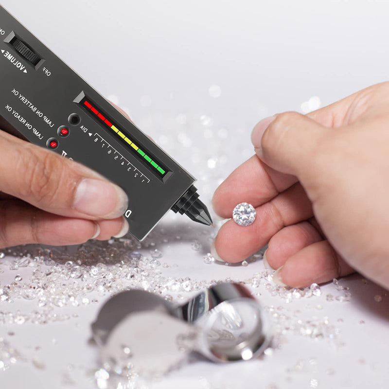 Diamond Tester, Electronic Jewelry Tester, Portable Testing Tool Set, Professional High-Precision Practice Diamond Selector, Jewelry Diamond Tester for Diamond, Crystal, Agate, Jade
