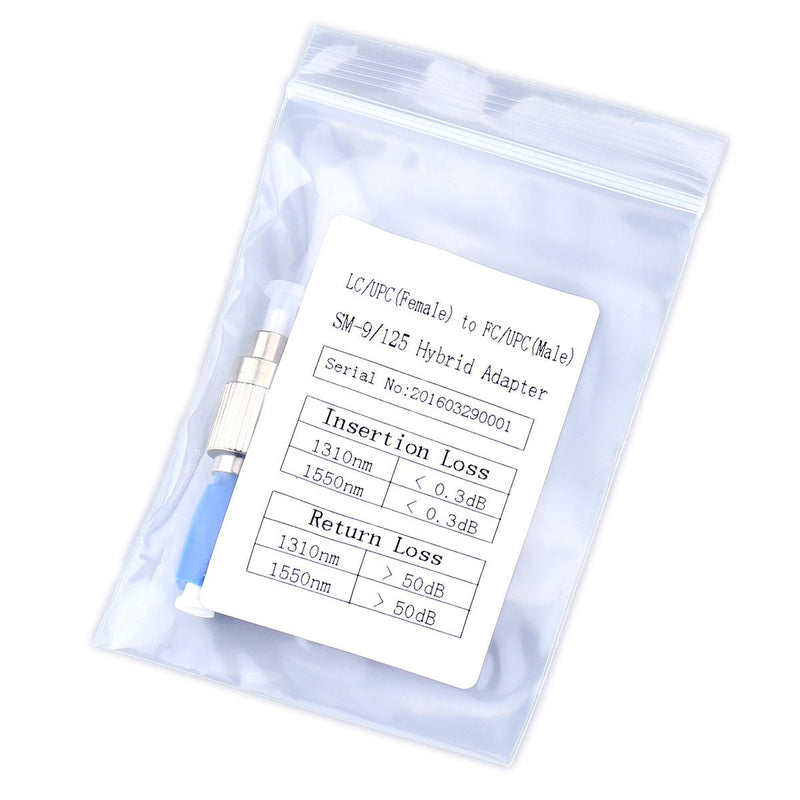 KELUSHI Fiber Optic Connector, FC Male to LC Female Hybrid Optical Fiber Convertor Adapter Compatible with Optical Power Meter Visual Fault Locator 1 Blue