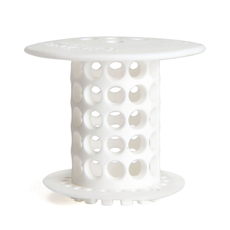 TubShroom The Revolutionary Tub Drain Protector Hair Catcher/Strainer/Snare, White, 2.25 x 2.25 Inch