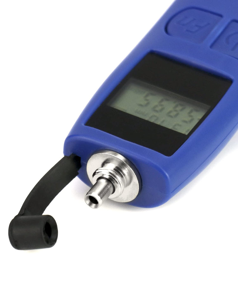 QWORK Optical Power Meter, -70~+10 dBm Fiber Light Tester with 6 Calibration Wavelengths, Fiber Optical Cable Tester Checker Test Tool, with Universal 2.5mm Interface, Blue