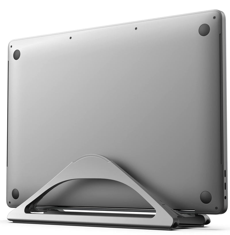 HumanCentric Vertical Laptop Stand for Desks (Space Gray) | Adjustable Holder to Dock Apple MacBook, MacBook Pro, and Other Laptops to Organize Work & Home Office