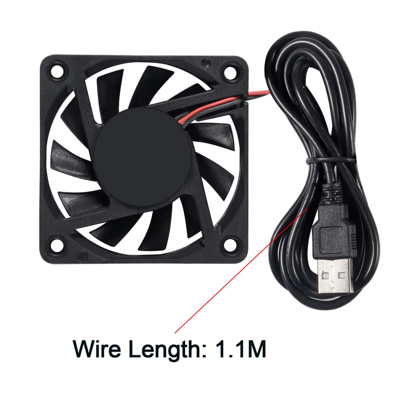 4Pcs DC 5V USB 6010 Fan 3D Printer 60x60x10 Brushless Fan 60mm for Makerbot for 3D Printer PC CPU Computer Case Fan Cooler