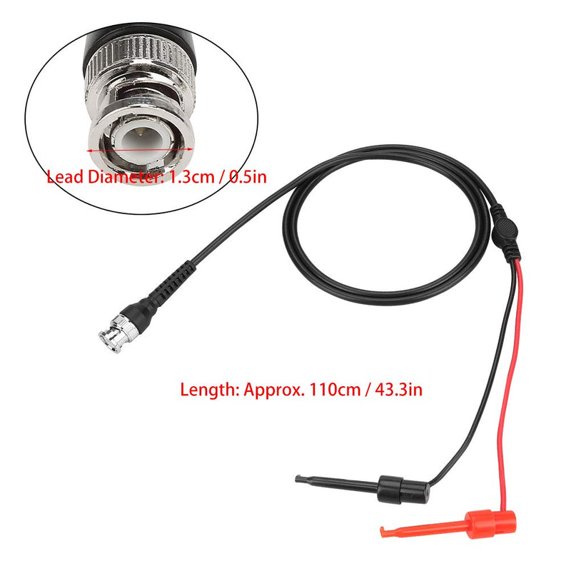 BNC to Dual Testing Plunger Hook Coax Machine Test Lead Coaxial Cable Grabbers Oscilloscope Probes for Test Work