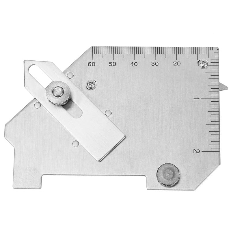 Hyuduo Steel Weld Gauge Sturdy Welding Measure Tool Stainless Steel MG-8 Bridge Welding Gage Seam Inspection Ruler Bridge CAM Welding Gage Weight 192g for Welding Measurement