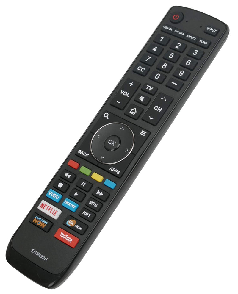 EN3R39H Replaced Remote fit for Hisense Smart 4K LED TV LC-55Q7030U 55H6E 55EU6070 55H6080E 55R6000 55R6000E 55R7E 55R6E 55R6040E 55R6000E 49H6E 65H6E 65R6070E LC-55Q620U LC-55Q7040U LC-55Q7000U 55H6E