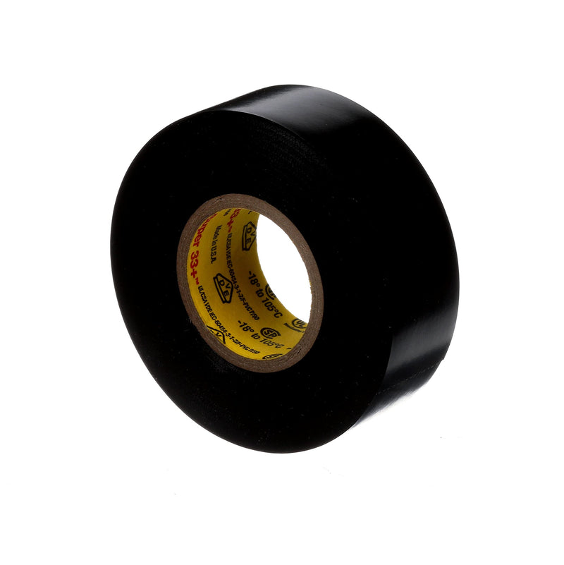 Scotch Super 33+ Electrical Tape, 3/4 in x 12-1/2 yd, Black, 1-Roll