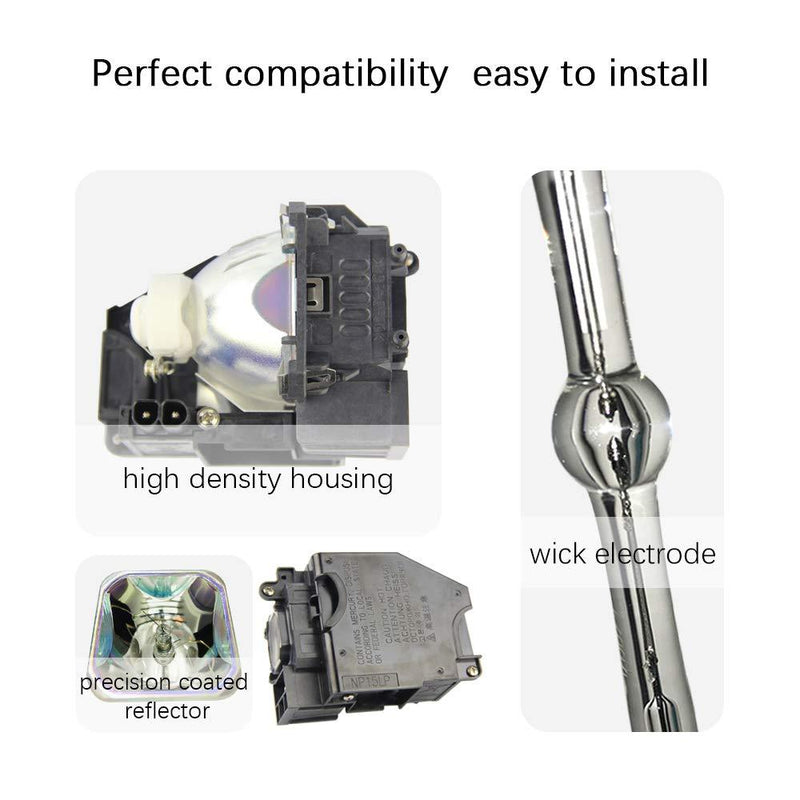 CTBAIER NP15LP Replacement Projector Lamp Bulb for NEC M260X M260W M300X M300XG M260XS M230X M271W M271X M311X with Housing