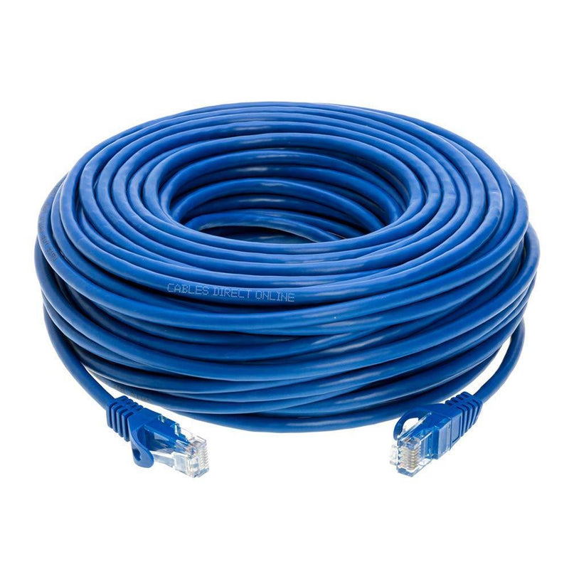 Cables Direct Online Snagless Cat5e Ethernet Network Patch Cable Blue 50 Feet 50ft