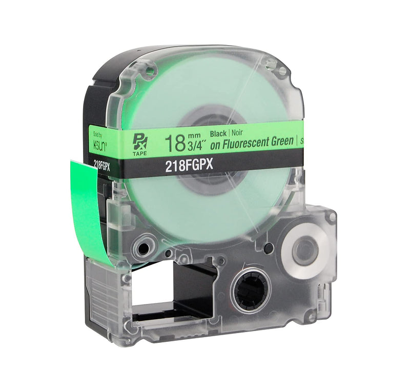 LABELWORKS PET (Polyester) Tape Cartridge - Fluorescent Label Maker Tape (Fluorescent Green) Fluorescent Green