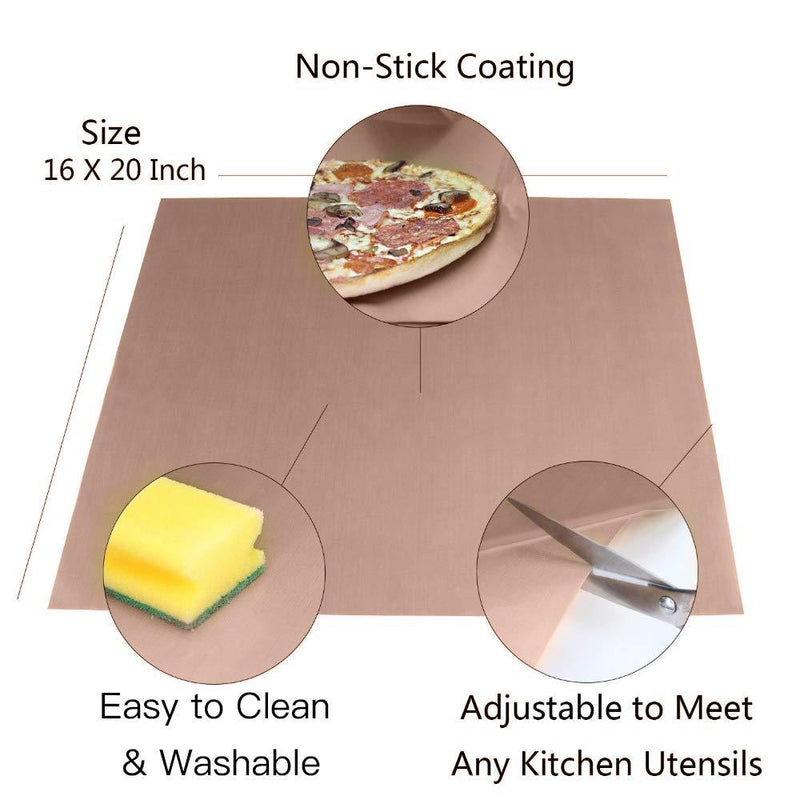3 Pack PTFE Teflon Sheet for Heat Press Transfer Sheet Non Stick 16 x 20" Heat Transfer Paper Reusable Heat Resistant Craft Mat 16" x 20" 3Pack