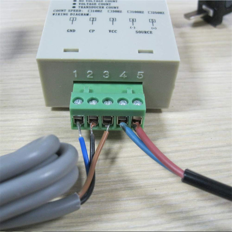 TWTADE/ 110-220VAC LED Auto Display Digital Counter 0-999999 6 Digits + Hall Proximity Sensor Switch Distance 10CM NPN NO + Holder US-JSQ+GD+CT 10mm Counter kit