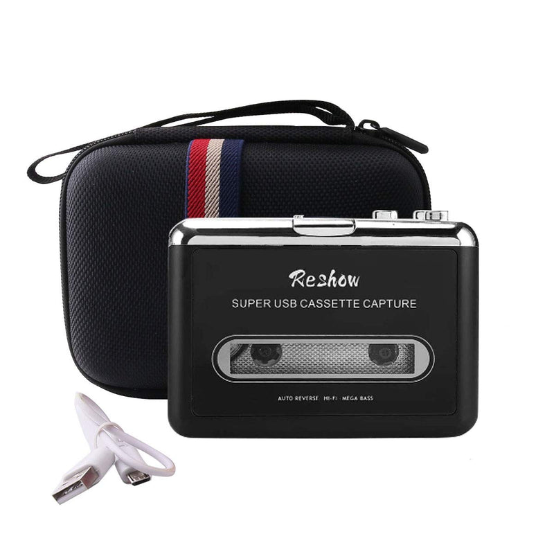 WERJIA Hard Carrying Case Compatible with Reshow Cassette Player – Portable Tape Player