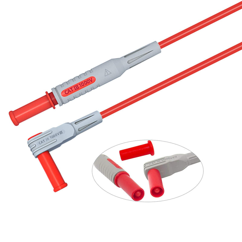 Goupchn 2PCS Multimeter Test Leads 4mm Banana Plug Male to Male with Puncture Probes Wire-Piercing Test Clip Tool for Multimeter Testing Automotive Car Repairing