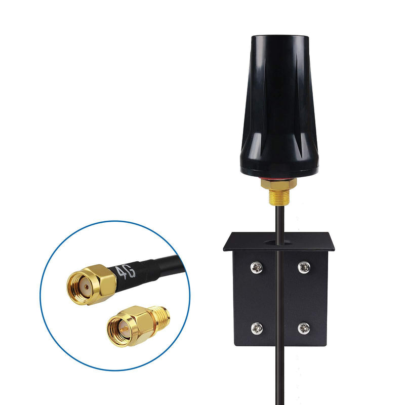 5dBi RP-SMA/SMA Male 3G 4G LTE Outdoor Fixed Bracket Wall Mount Waterproof Antenna Compatible with SPYPOINT Link Micro Link S Link Dark Hunting Camera 4G LTE Mobile Cell Phone Router
