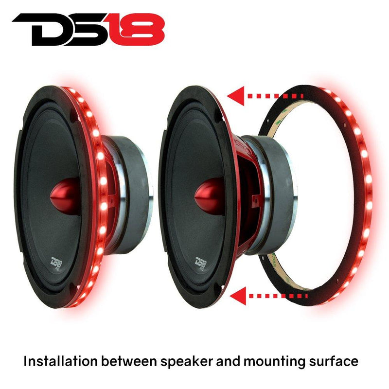 DS18 LRING6 LED RGB Speaker Ring Waterproof 6.5-Inch - Millions of Colors to Choose from When Install with an RGB Module or One Color When Install Without The RGB Module 6-Inch