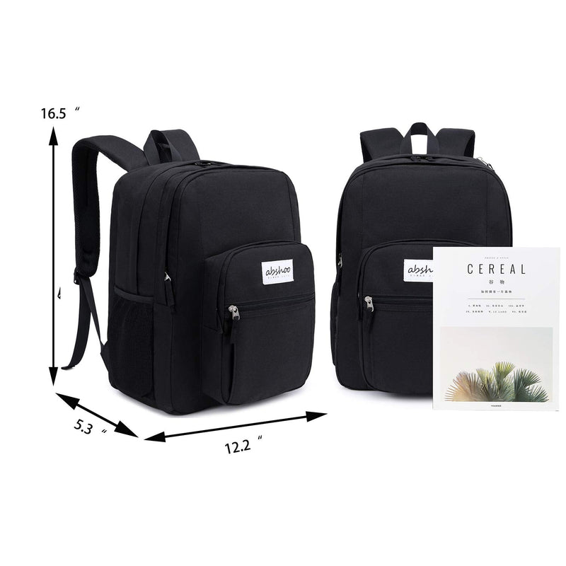 Abshoo Classical Basic Travel Backpack For School Water Resistant Bookbag Usb Black