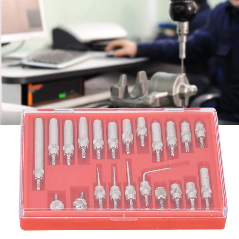22-piece dial gauge measuring tips set, dial gauge indicator pointed tip replacement, dial gauge accessories, with storage box
