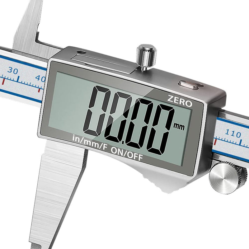 Digital Caliper, DITRON 0-6" Calipers Measuring Tool - Electronic Micrometer Caliper with Large LCD Screen, Stainless Steel, Auto-Off Feature, Inch/Fraction/Millimeter Fraction / Inch / MM