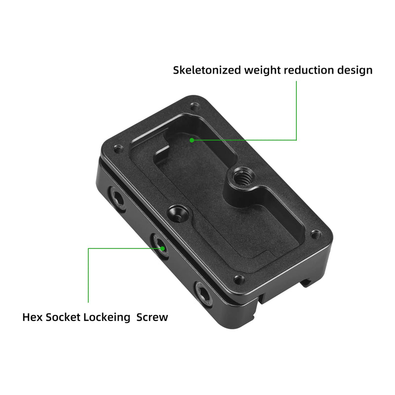 FANAUE FGP-65 Picatinny Arca-Swiss Compatible Rail Plate with Anti-Slip Slot, CNC Machined Aluminum,Tripod Dovetail Adapter Mount Picatinny Arca-Swiss - Classic style