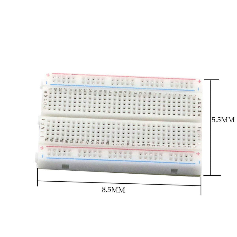 CenryKay 4PCS 400-Point Proyotype Solderless PCB Breadboards with 1 Tie Jumper Wires for Arduino 400 Point Breadboards with Jumper Wires
