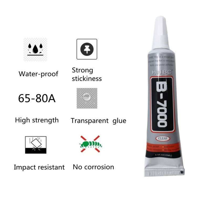 YiJieWZT b 7000 15 ml Glue for Phones, Super Glue,Repair Glue,Jewelry Glue,Clear Glue,0.5oz