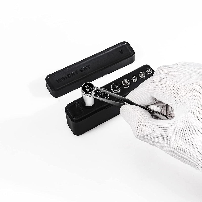 GRAM PRES Calibration Weight Set, 1g 2g 5g 10g 20g with Tweezers for Digital Jewelry Scales Laboratory Education Science Weights