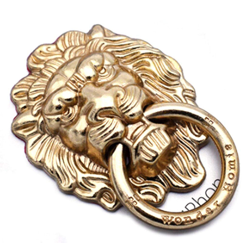 Tvoip 3Pcs Phone Holder Metal Lion Mobile Phone Ring Stand Universal Desktop Bracket Plating Retro Style Lion Head Finger Holder Buckle