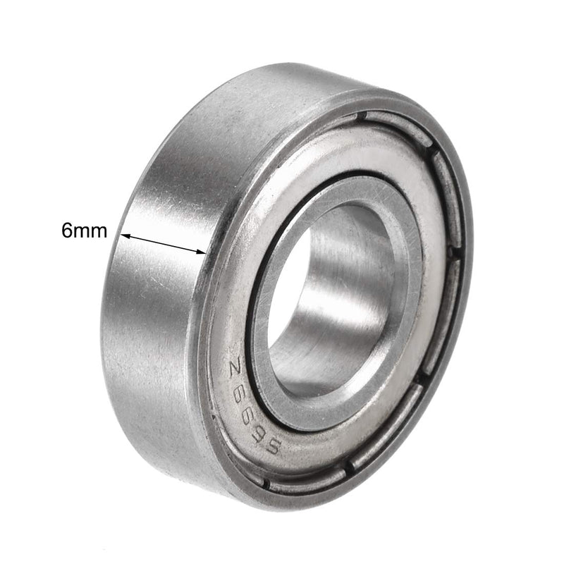uxcell S699ZZ Stainless Steel Ball Bearing 9x20x6mm Double Metal Shielded S682 Bearings 5pcs
