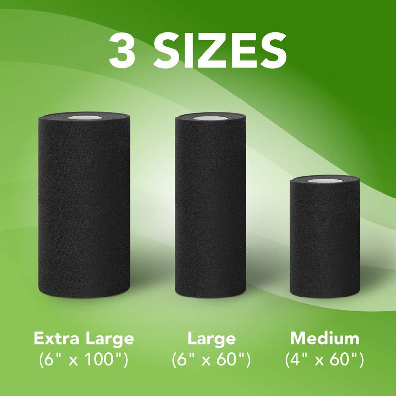 STRIVE Compression Therapy Wrap, 6 in X 100 in, Black, Made in The USA