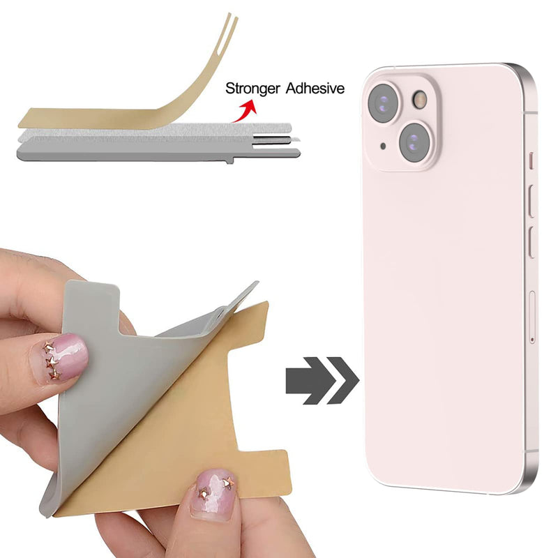 Card Holder for Back of Phone, SHANSHUI Phone Wallet Silicone Credit Card Holder Pocket Pouch Compatible with iPhone, Android & Most Smartphones (Black,White,Gray / 3 pcs) Black White Grey