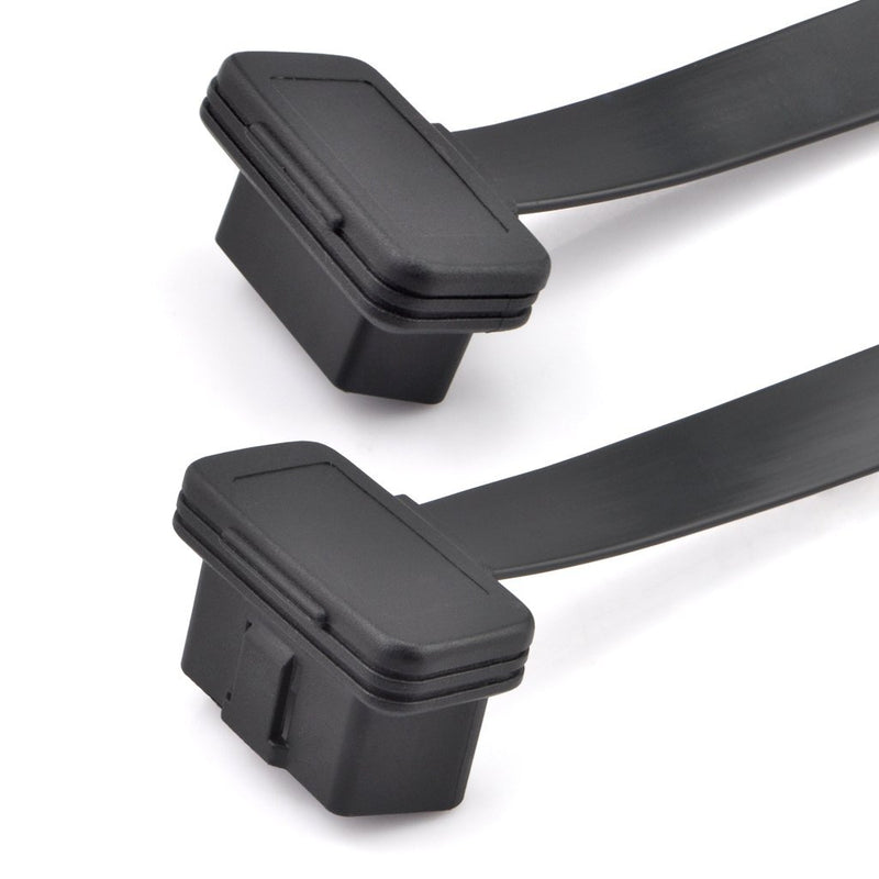 iKKEGOL OBD2 OBDII 1 to 3 Ultra Low Profile 16 Pin Male to Female Y Splitter Cord Diagnostic Extension Cable 50cm / 20" Flat 1 to 3 Cable