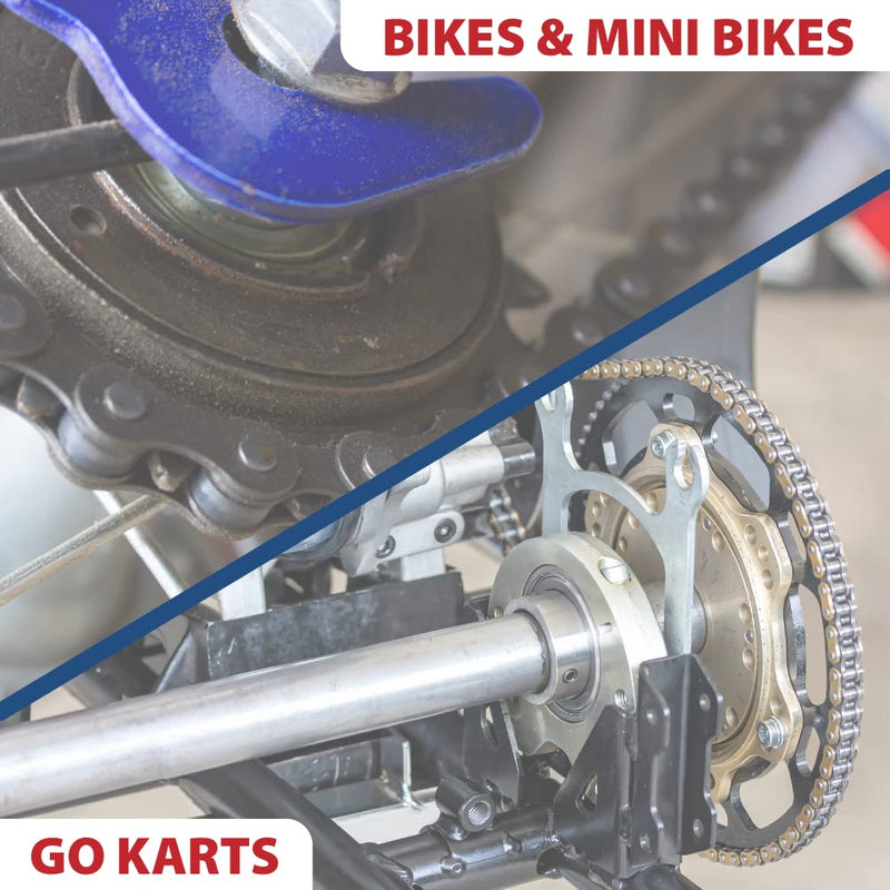 PGN #40 Roller Chain - 10 Feet + 2 Free Connecting Links - Carbon Steel Chains for Bycicles, Mini Bikes, Motorcycles, Go-Karts, Home and Industrial Machinery - 239 Links