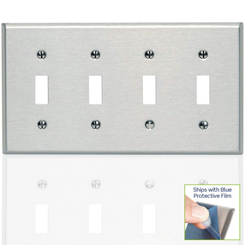 Leviton 84012 SS WP 4G TGL STD SIZE 1 Pack