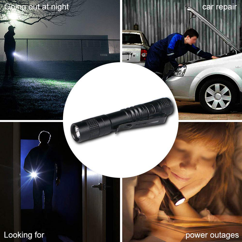 XY ZONE Ultra Slim LED Flashlights XP-1 XPE-R3 1000LM Mini Clip Lamp Penlight Torch Powered by 1 x AAA 5Pcs (Battery not include) Version 1