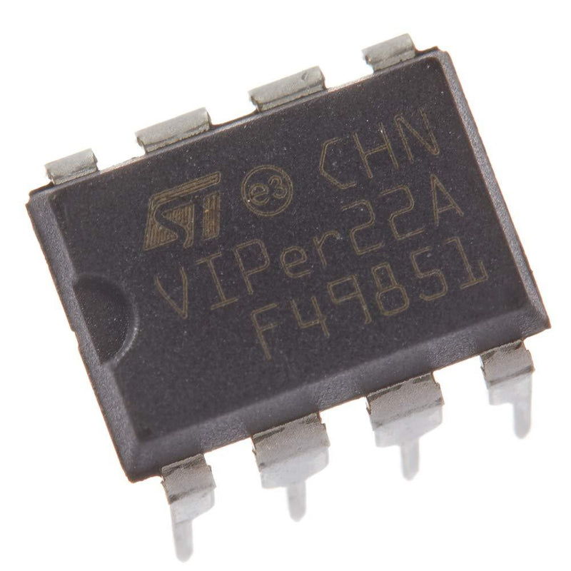 Bridgold 5pcs VIPer22A VIPer22 Viper PWM Current Mode Controller,60 kHz,0 V to 50 V,8-Pin PDIP
