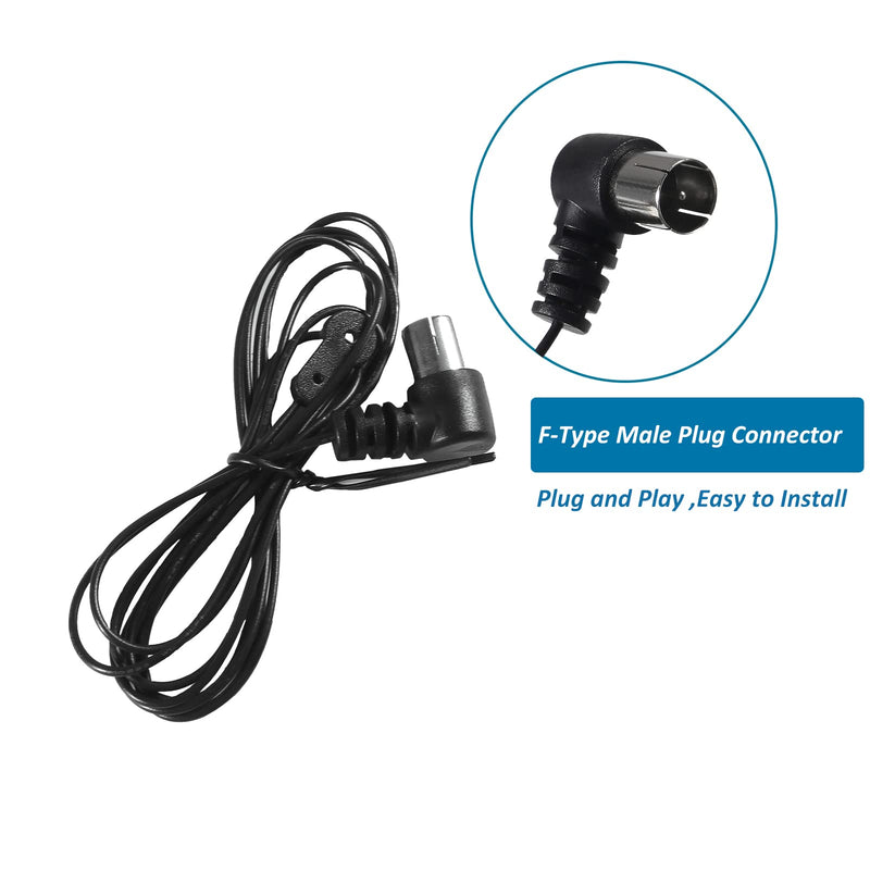 AEDIKO FM Antenna for Indoor Stereo Receiver 75 Ohm FM Radio Antenna with Adapter for Pioneer Onkyo Yamaha Marantz Bose Wave Music System Indoor Digital HD Radio FM Radio Bluetooth Stereo Receiver